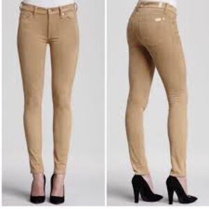 7 For All Mankind Skinny Jeans The Sueded Skinny NWT Sz 26 Tan